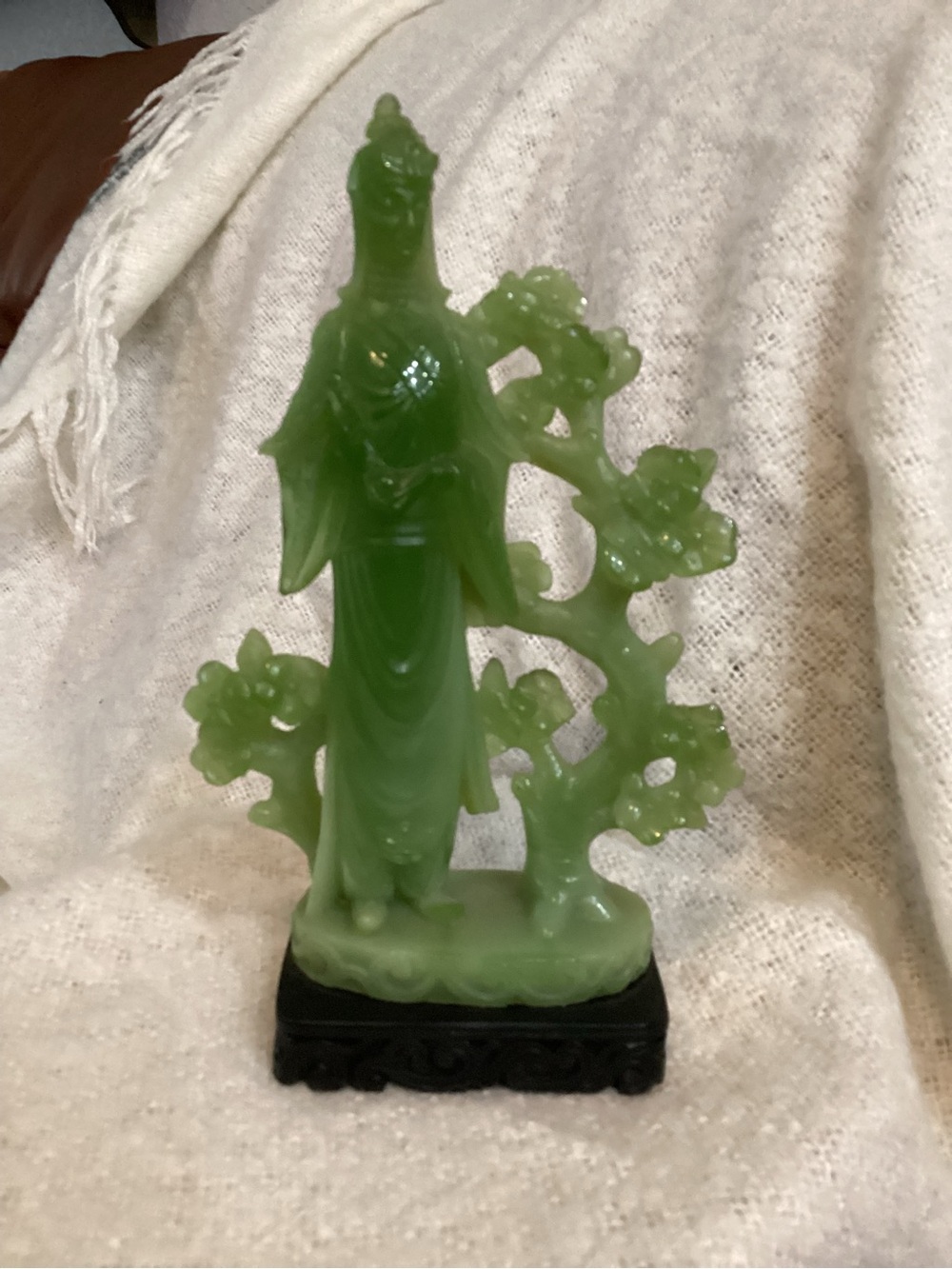 Vintage G. Ruggeri Jade Resin Style Standing Figure Sculpture - Made in Italy